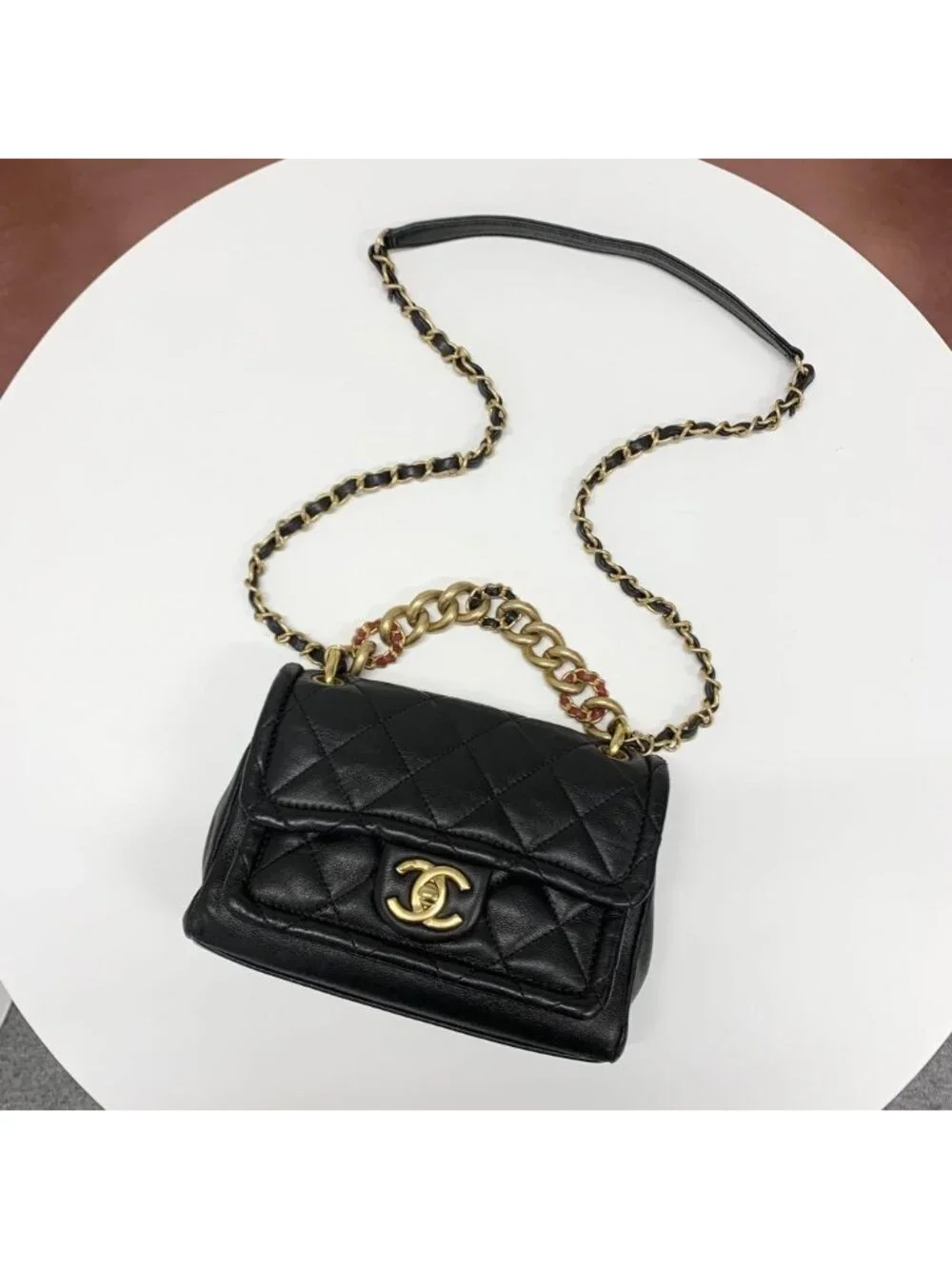 Chanel Quilted CC Logo Chain 2-Way Shoulder
